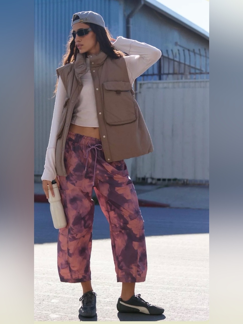 Free People Wild Printed Pant Violet Cloud NWT